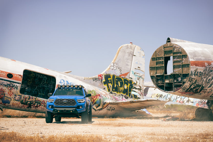 Off road with the 3rd Gen Tacoma Center Mount Winch Front Bumper