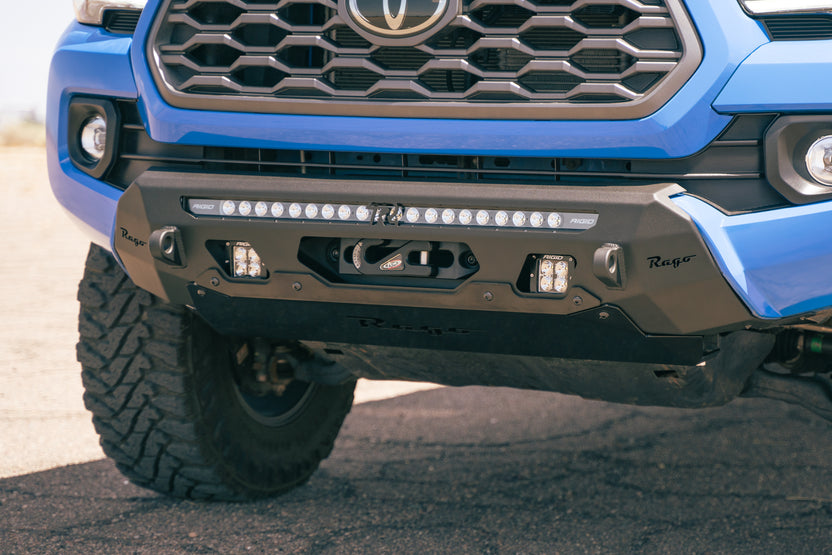 Lighting and Winch on 3rd Gen Tacoma Center Mount Winch Front Bumper