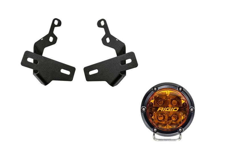 3rd Gen Tundra Dual Ditch Light Brackets | Rigid 360 Amber Pair Bundle