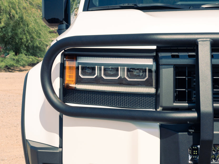 Brush guard preview on the Center Mount Winch Front Bumper for the 2024 Toyota Land Cruiser