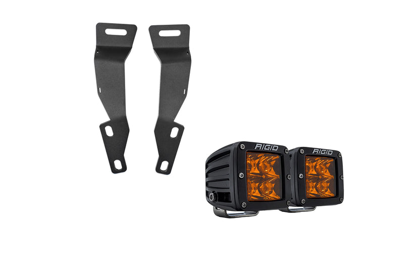 4th Gen Toyota Tacoma Ditch Light Brackets | Rigid Amber D-Series Bundle