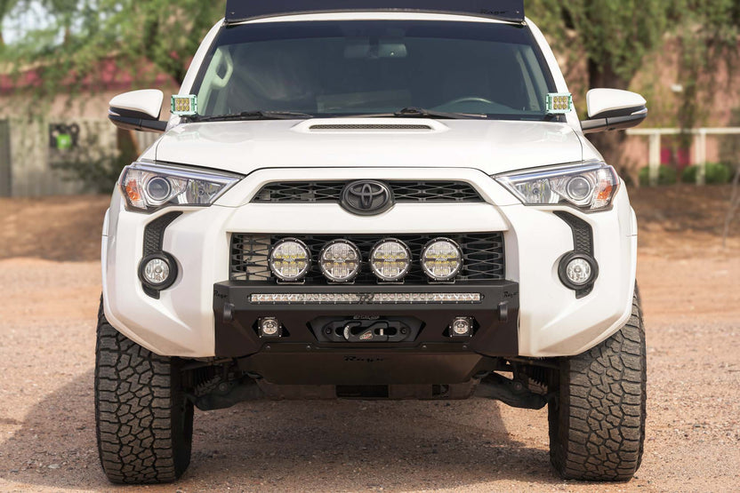 Front View of the Center Mount Winch Front Bumper for the 5th Gen Toyota 4Runner