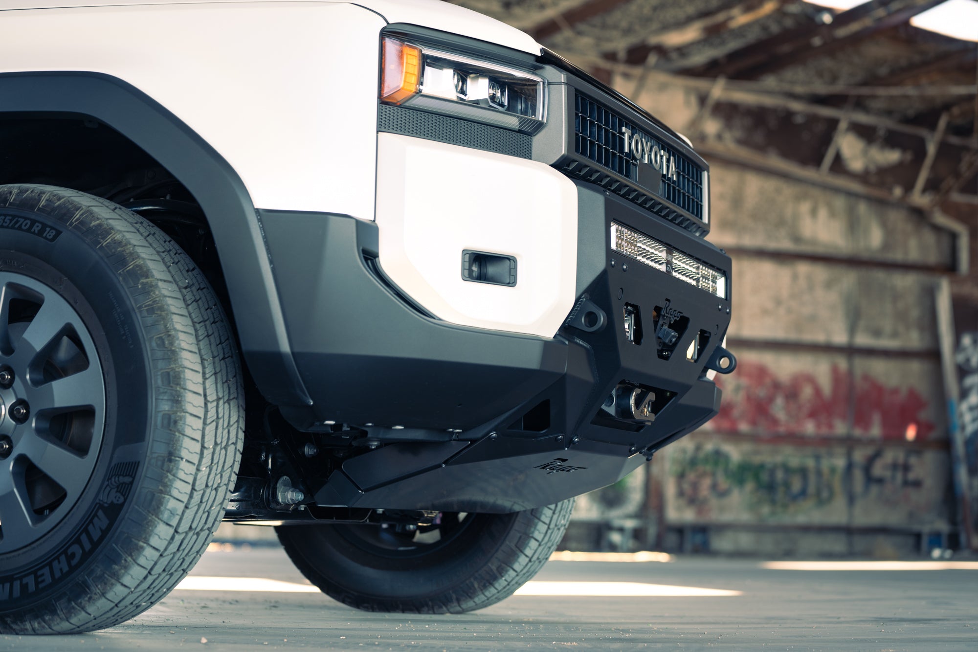 D-Ring Mounts on the Center Mount Winch Front Bumper for the 2024 Toyota Land Cruiser