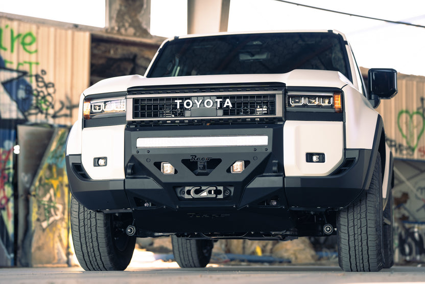 Center Mount Winch Front Bumper for the 2024 Toyota Land Cruiser lighting options